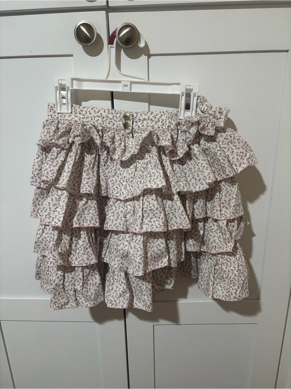 La Faute A Voltaire Floral Ruffle Tiered Skirt